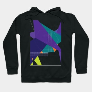 Purple Geometric Abstract colorful pattern Hoodie